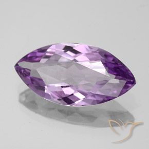 4.24 ct Violet Amethyst Stone, Natural Amethyst in Marquise Facet Shape for Sale