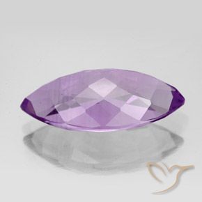 Amethyst Gemstone in 19.2 x 9.6 mm Size for Sale, Amethyst Stone in Medium Purplish Violet Color