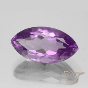 5.52 ct Violet Amethyst Stone, Natural Amethyst in Marquise Facet Shape for Sale