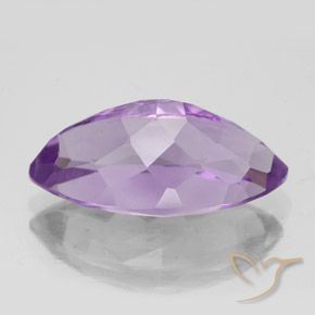Amethyst Gemstone in 17.1 x 9.3 mm Size for Sale, Amethyst Stone in Deep Purplish Violet Color