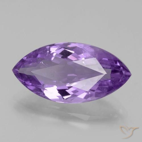 5.15 ct Violet Amethyst Stone, Natural Amethyst in Marquise Facet Shape for Sale