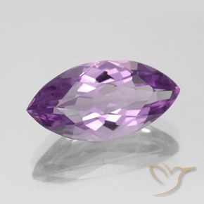 4.57 ct Violet Amethyst Stone, Natural Amethyst in Marquise Facet Shape for Sale