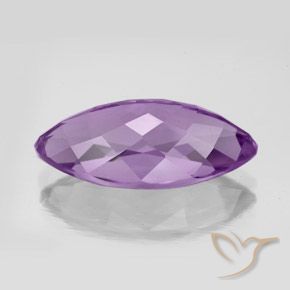 Amethyst Gemstone in 19.5 x 9.7 mm Size for Sale, Amethyst Stone in Medium Purplish Violet Color