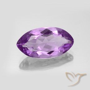 5.72 ct Violet Amethyst Stone, Natural Amethyst in Marquise Facet Shape for Sale