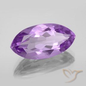 6.98 ct Violet Amethyst Stone, Natural Amethyst in Marquise Facet Shape for Sale
