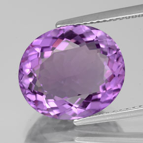 7.39 ct Violet Amethyst Gemstone, Amethyst Gem in Oval Facet Shape for Sale.