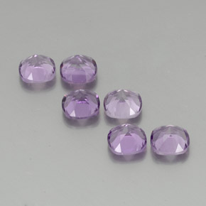 Amethyst Gemstones in 6 x 6 mm (calibrated) Size for Sale, Amethyst Stones in Light Magenta Color