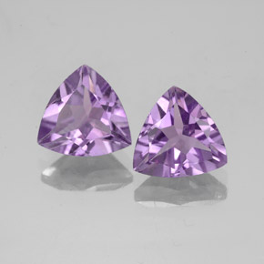 2.70 ct Violet Amethyst Gemstone, Amethyst Gem in Trillion Facet Shape for Sale.