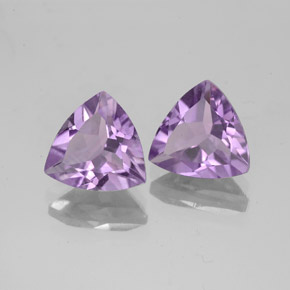 2.70 ct Violet Amethyst Stone, Natural Amethyst in Trillion Facet Shape for Sale