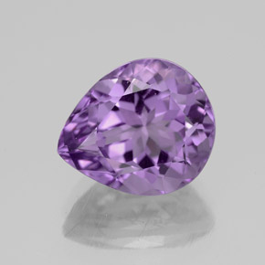 4.45 ct Violet Amethyst Gemstone, Amethyst Gem in Pear Facet Shape for Sale.
