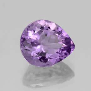4.45 ct Violet Amethyst Stone, Natural Amethyst in Pear Facet Shape for Sale