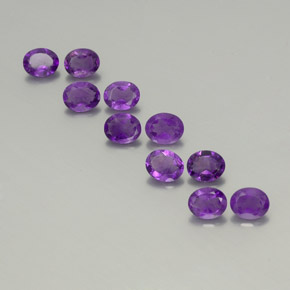 Темно-фиолетовый Аметист Камень - 0.3ct Фасетный Овал (ID: 355846)