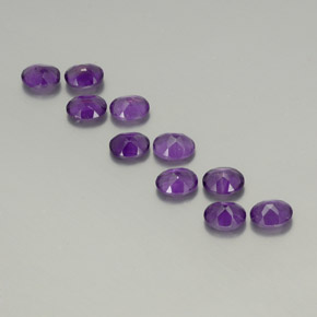 Amethyst Gemstones in 5 x 4 mm (calibrated) Size for Sale, Amethyst Stones in Deep Violet Color