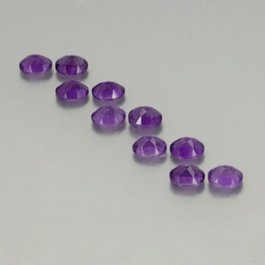 Amethyst Gemstones in 5 x 4 mm (calibrated) Size for Sale, Amethyst Stones in Intense Violet Color