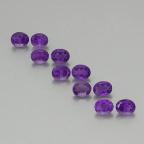 Medium-Dark Violet Аметист Камень - 0.4ct Фасетный Овал (ID: 355850)