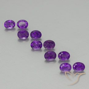 3.83 ct Oval Cut Amethyst, 5.1 x 4.2 mm From Brazil, Photo A