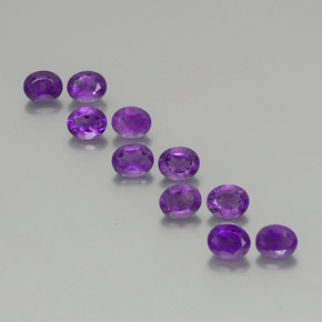 Темно-фиолетовый Аметист Камень - 0.4ct Фасетный Овал (ID: 355852)