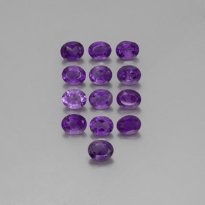 Medium-Dark Violet Amethyst Edelstein - 0.3ct Oval facettiert (ID: 355888)