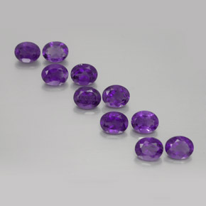 Medium-Dark Violet Аметист Камень - 0.4ct Фасетный Овал (ID: 355905)