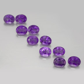 Deep Violet Amethyst Gem - 0.4ct Oval Facet (ID: 355916)