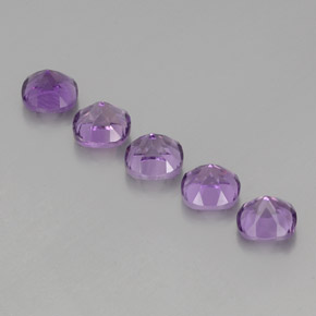 Amethyst Gemstone in 6.1 x 6.1 mm Size for Sale, Amethyst Stone in Violet Color