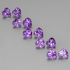 Violeta púrpura Amatista Gema - 0.8ct Forma de corazón (ID: 356216)