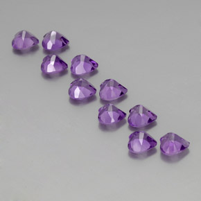 Amethyst Gemstones in 6 x 6 mm (calibrated) Size for Sale, Amethyst Stones in Purplish Violet Color