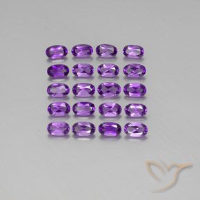 Medium-Dark Purplish Violet Аметист Камень - 0.2ct Фасетный Овал (ID: 356228)