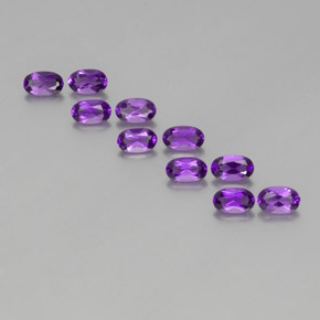 2.15 ct Violet Amethyst Gemstone, Amethyst Gem in Oval Facet Shape for Sale.
