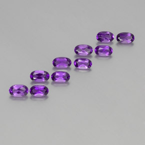 2.15 ct Violet Amethyst Stone, Natural Amethyst in Oval Facet Shape for Sale