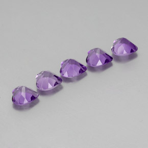 Amethyst Gemstone in 6 x 6 mm (calibrated) Size for Sale, Amethyst Stone in Violet Color