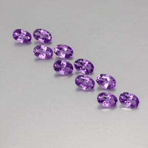 Medium-Dark Purplish Violet Аметист Камень - 0.4ct Фасетный Овал (ID: 356800)