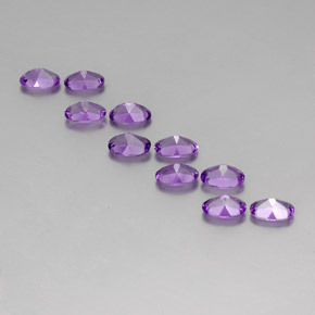 Amethyst Gemstones in 6 x 4.2 mm Size for Sale, Amethyst Stones in Medium-Dark Purplish Violet Color