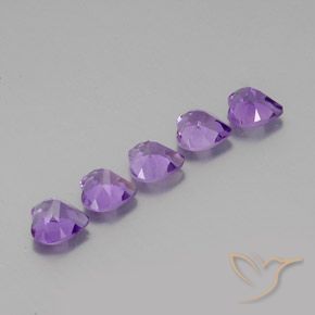 Amethyst Gemstones in 6 x 6 mm (calibrated) Size for Sale, Amethyst Stones in Vivid Violet Color