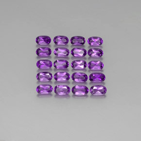 Vivid Violet Amethyst Gem - 0.2ct Oval Facet (ID: 356814)