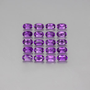 Пурпурно-фиолетовый Аметист Камень - 0.2ct Фасетный Овал (ID: 356815)