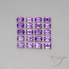Ametista a taglio ovale da 4,38 ct, 5,1 x 3,1 mm dal Brasile, Photo A