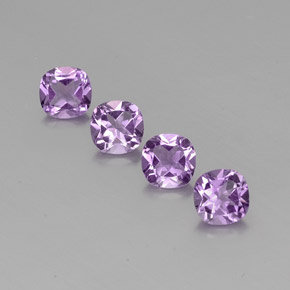 3.46 ct Violet Amethyst Gemstone, Amethyst Gem in Cushion-Cut Shape for Sale.