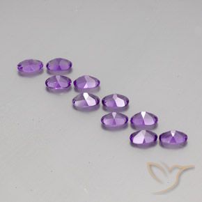 Amethyst Gemstones in 6 x 4 mm (calibrated) Size for Sale, Amethyst Stones in Purplish Violet Color