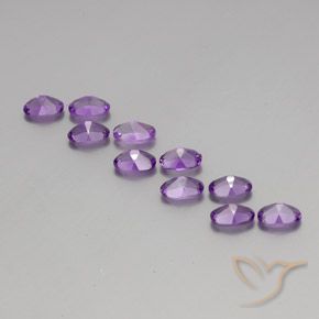 Amethyst Gemstones in 6 x 4 mm (calibrated) Size for Sale, Amethyst Stones in Purplish Violet Color