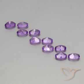 Amethyst Gemstones in 6 x 4 mm (calibrated) Size for Sale, Amethyst Stones in Deep Purplish Violet Color