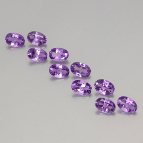 Medium Purplish Violet Аметист Камень - 0.4ct Фасетный Овал (ID: 356972)