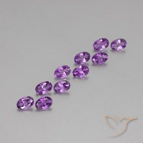 3.90ctw Natural Deep Purplish Violet Amethyst, Oval, VVS-VS