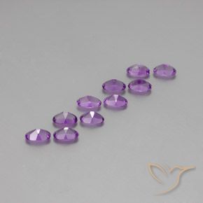 Amethyst Gemstones in 6 x 4 mm (calibrated) Size for Sale, Amethyst Stones in Deep Purplish Violet Color
