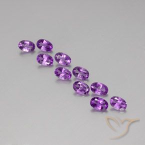 4.00ctw Natural Deep Purplish Violet Amethyst, Oval, VVS-VS