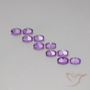 Amethyst Gemstones in 6 x 4 mm (calibrated) Size for Sale, Amethyst Stones in Deep Purplish Violet Color