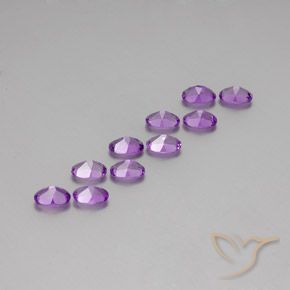 Amethyst Gemstones in 6 x 4 mm (calibrated) Size for Sale, Amethyst Stones in Deep Purplish Violet Color