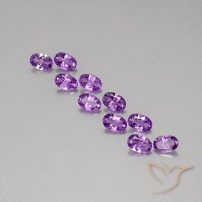 3.77ctw Natural Deep Purplish Violet Amethyst, Oval, VS