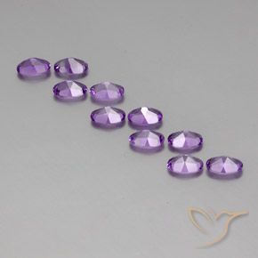 Amethyst Gemstones in 6 x 4 mm (calibrated) Size for Sale, Amethyst Stones in Medium Purplish Violet Color