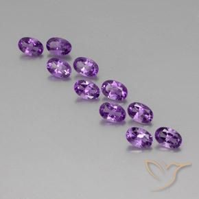 4.05ctw Natural Medium Purplish Violet Amethyst, Oval, VVS-VS